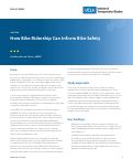 Cover page of How Bike Ridership Can Inform Bike Safety