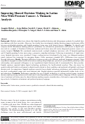 Cover page: Improving Shared Decision Making in Latino Men With Prostate Cancer: A Thematic Analysis