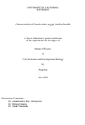 Cover page: Characterization of Female Aedes aegypti Labellar Sensilla