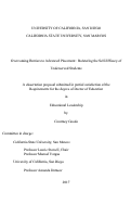 Cover page: Overcoming Barriers to Advanced Placement: Bolstering the Self-Efficacy of Underserved Students