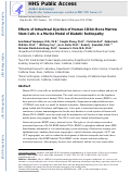 Cover page: Effects of intravitreal injection of human CD34+ bone marrow stem cells in a murine model of diabetic retinopathy