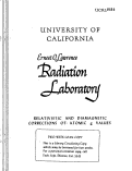 Cover page: RELATIVISTIC AMD DIAMAGNETIC CORRECTIONS OF ATOMIC g VALUES