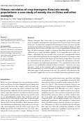 Cover page: Fitness correlates of crop transgene flow into weedy populations: a case study of weedy rice in China and other examples