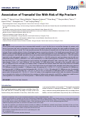 Cover page: Association of Tramadol Use With Risk of Hip Fracture