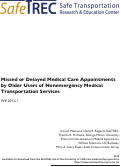 Cover page of Missed or Delayed Medical Care Appointments by Older Users of Nonemergency Medical Transportation Services
