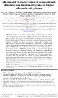 Cover page: Multimodal characterization of compositional, structural and functional features of human atherosclerotic plaques