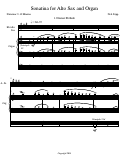 Cover page: Sonatina for Alto Sax and Organ