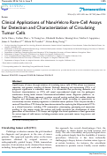 Cover page: Clinical Applications of NanoVelcro Rare-Cell Assays for Detection and Characterization of Circulating Tumor Cells