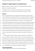 Cover page: Sorption of organic gases in a furnished room