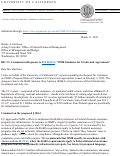 Cover page of UC Comments in Response to 88 FR 8374, "OMB Guidance for Grants and Agreements"