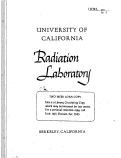 Cover page: 184-inch Cyclotron Data