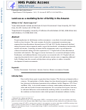 Cover page: Land use as a mediating factor of fertility in the Amazon