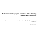 Cover page: BacNet and Analog/Digital Interfaces of the Building Controls Virtual Testbed