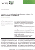 Cover page: Heteranthery in Clarkia: pollen performance of dimorphic anthers contradicts expectations