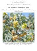 Cover page of Ventura Marsh Milk-vetch (Astragalus pycnostachyus var. lanosissimus) 2025 Management and Monitoring Report