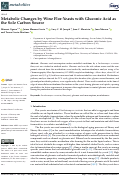 Cover page: Metabolic Changes by Wine Flor-Yeasts with Gluconic Acid as the Sole Carbon Source