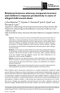 Cover page: Relations between attorney temporal structure and children's response productivity in cases of alleged child sexual abuse