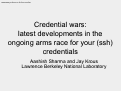 Cover page: Credential wars: latest developments in the ongoing arms race for your (ssh) credentials