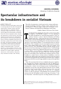 Cover page: Spectacular infrastructure and its breakdown in socialist Vietnam