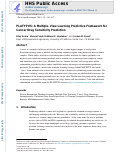 Cover page: PLATYPUS: A Multiple-View Learning Predictive Framework for Cancer Drug Sensitivity Prediction.