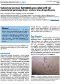 Cover page: Subcorneal pustular dermatosis associated with IgG monoclonal gammopathy of undetermined significance