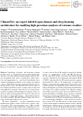 Cover page: ClimateNet: an expert-labeled open dataset and deep learning architecture for enabling high-precision analyses of extreme weather