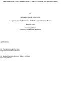 Cover page: The Effect of Party Systems on Climate Change Decision Making