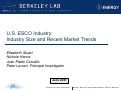 Cover page: U.S. ESCO Industry: Industry Size and Recent Market Trends