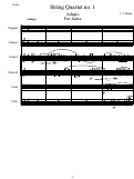 Cover page: String Quartet No. 1 "Adagio for Justin"