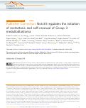 Cover page: Publisher Correction: Notch1 regulates the initiation of metastasis and self-renewal of Group 3 medulloblastoma