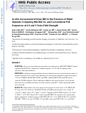 Cover page: In vitro assessment of knee MRI in the presence of metal implants comparing MAVRIC‐SL and conventional fast spin echo sequences at 1.5 and 3 T field strength