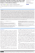 Cover page: Awareness, Knowledge, and Utility of RCT Data vs RWE: Results From a Survey of US Cardiologists: Real-world Evidence in Clinical Decision Making.