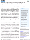 Cover page: Mitigating methane emissions in grazing beef cattle with a seaweed-based feed additive: Implications for climate-smart agriculture.