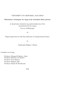 Cover page: Estimation techniques for large-scale turbulent fluid systems