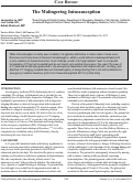 Cover page: The Malingering Intussusception