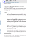 Cover page: Transcriptome Encyclopedia of Early Human Development