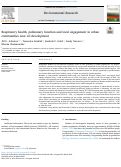 Cover page: Respiratory health, pulmonary function and local engagement in urban communities near oil development
