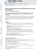 Cover page: Improved Perioperative Outcomes With Minimally Invasive Distal Pancreatectomy: Results From a Population-Based Analysis