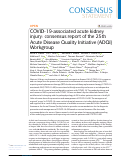 Cover page: COVID-19-associated acute kidney injury: consensus report of the 25th Acute Disease Quality Initiative (ADQI) Workgroup