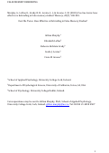 Cover page: Fool me twice: how effective is debriefing in false memory studies?