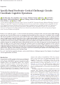 Cover page: Specific Basal Forebrain-Cortical Cholinergic Circuits Coordinate Cognitive Operations.