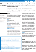 Cover page: Early identification of patients admitted to hospital for covid-19 at risk of clinical deterioration: model development and multisite external validation study