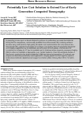 Cover page: Potentially Low Cost Solution to Extend Use of Early Generation Computed Tomography