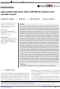 Cover page: Light quality‐dependent roles of REVEILLE proteins in the circadian system