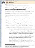 Cover page: Affective Reactivity to Daily Stressors and Long-Term Risk of Reporting a Chronic Physical Health Condition