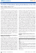 Cover page: The Role of Chemokines during Viral Infection of the CNS