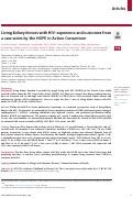 Cover page: Living kidney donors with HIV: experience and outcomes from a case series by the HOPE in Action Consortium.