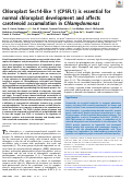 Cover page: Chloroplast Sec14-like 1 (CPSFL1) is essential for normal chloroplast development and affects carotenoid accumulation in Chlamydomonas