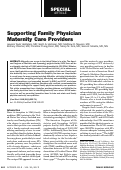 Cover page: Reply to "Supporting Family Physician Maternity Care Providers".