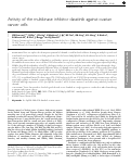 Cover page: Activity of the multikinase inhibitor dasatinib against ovarian cancer cells